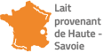 lait provenant de Haute-Savoie
